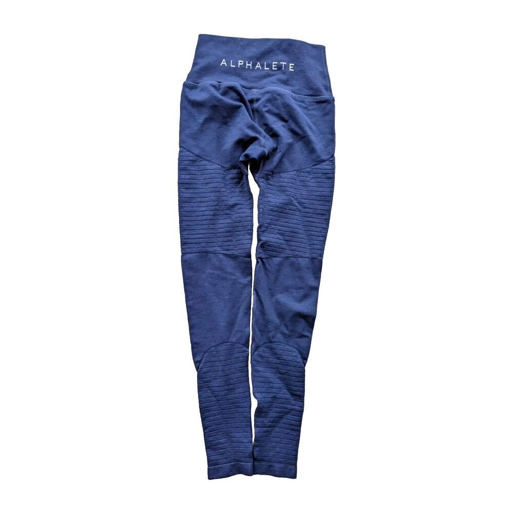 Alphalete‎ Navy Blue Leggings XS Gym Yoga Weightlifting